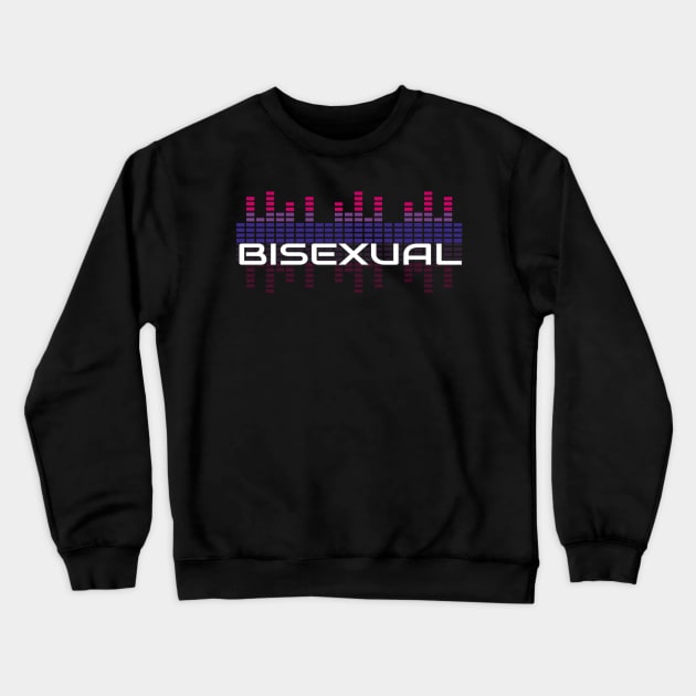 Music Equalizer Bars - Bisexual Crewneck Sweatshirt by Forsakendusk